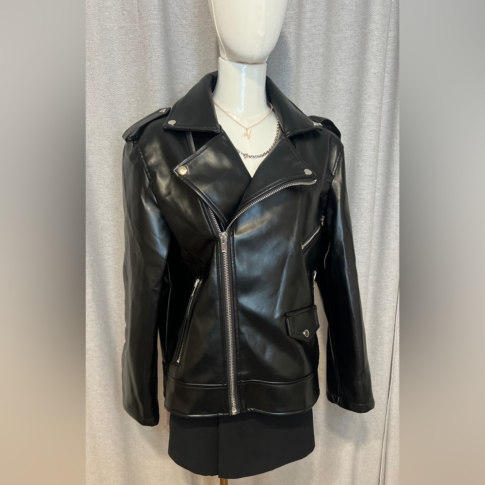 New Vici Black Faux Leather Jacket